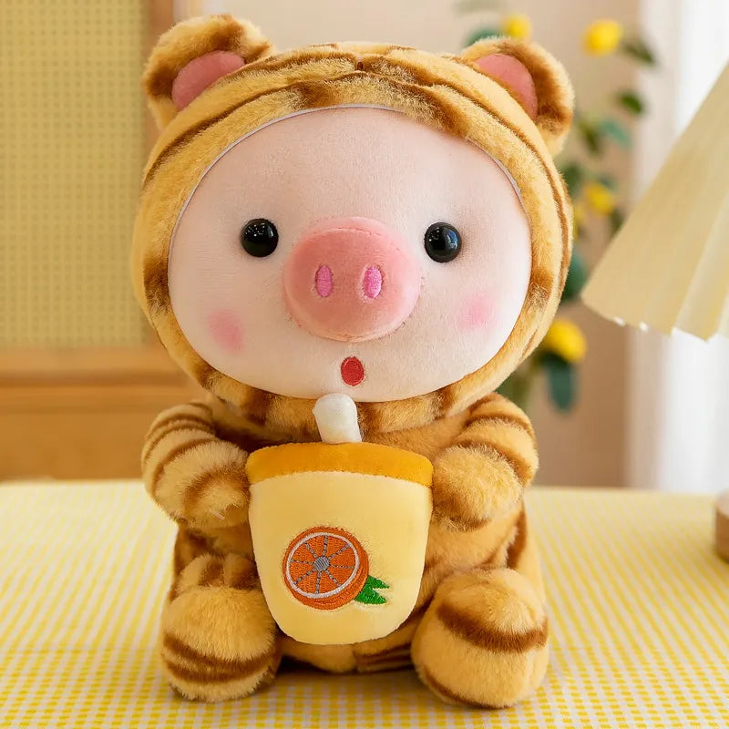 Cute Milk Tea Pig Stuffed Toy