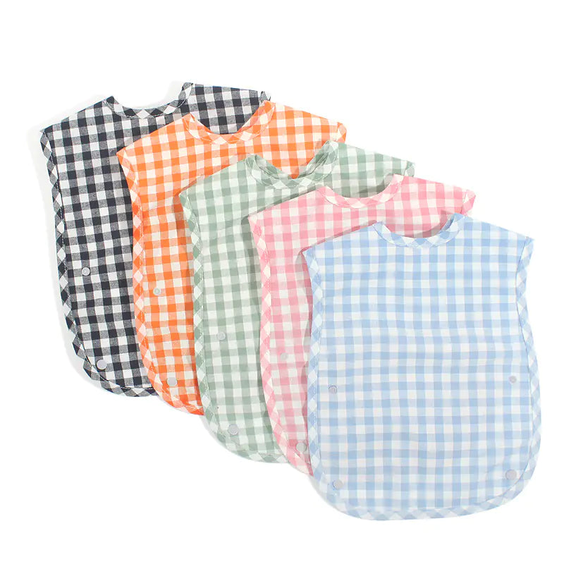 Chic Plaid Waterproof Baby Bib