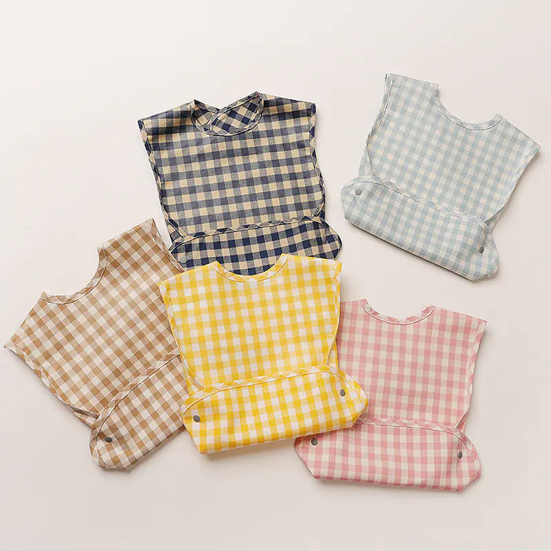Chic Plaid Waterproof Baby Bib