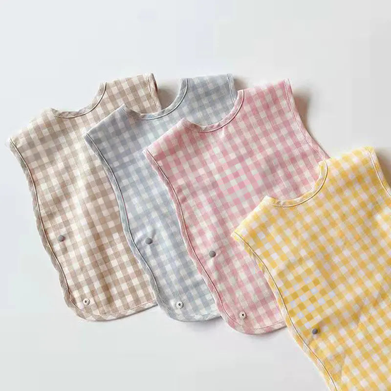 Chic Plaid Waterproof Baby Bib