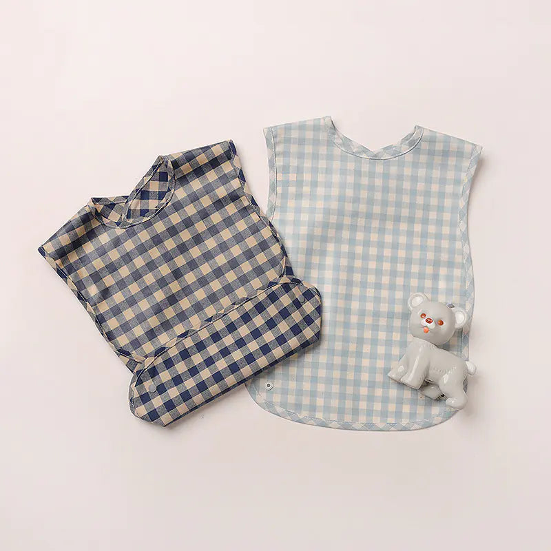 Chic Plaid Waterproof Baby Bib