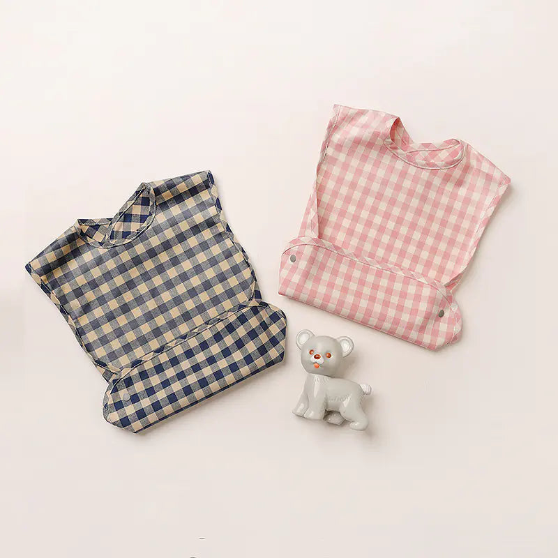 Chic Plaid Waterproof Baby Bib